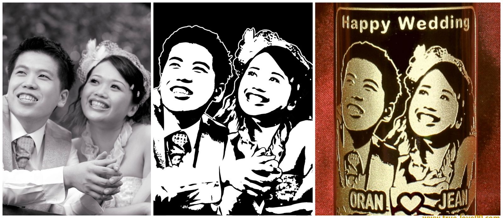 真愛酒雕光影雕刻創意禮品 光影雕刻